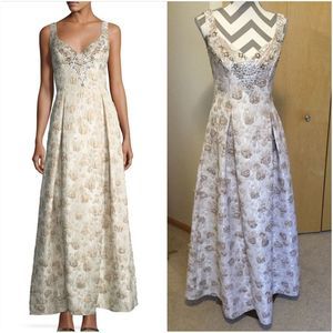Aidan Mattox Metallic Jacquard Ball Gown